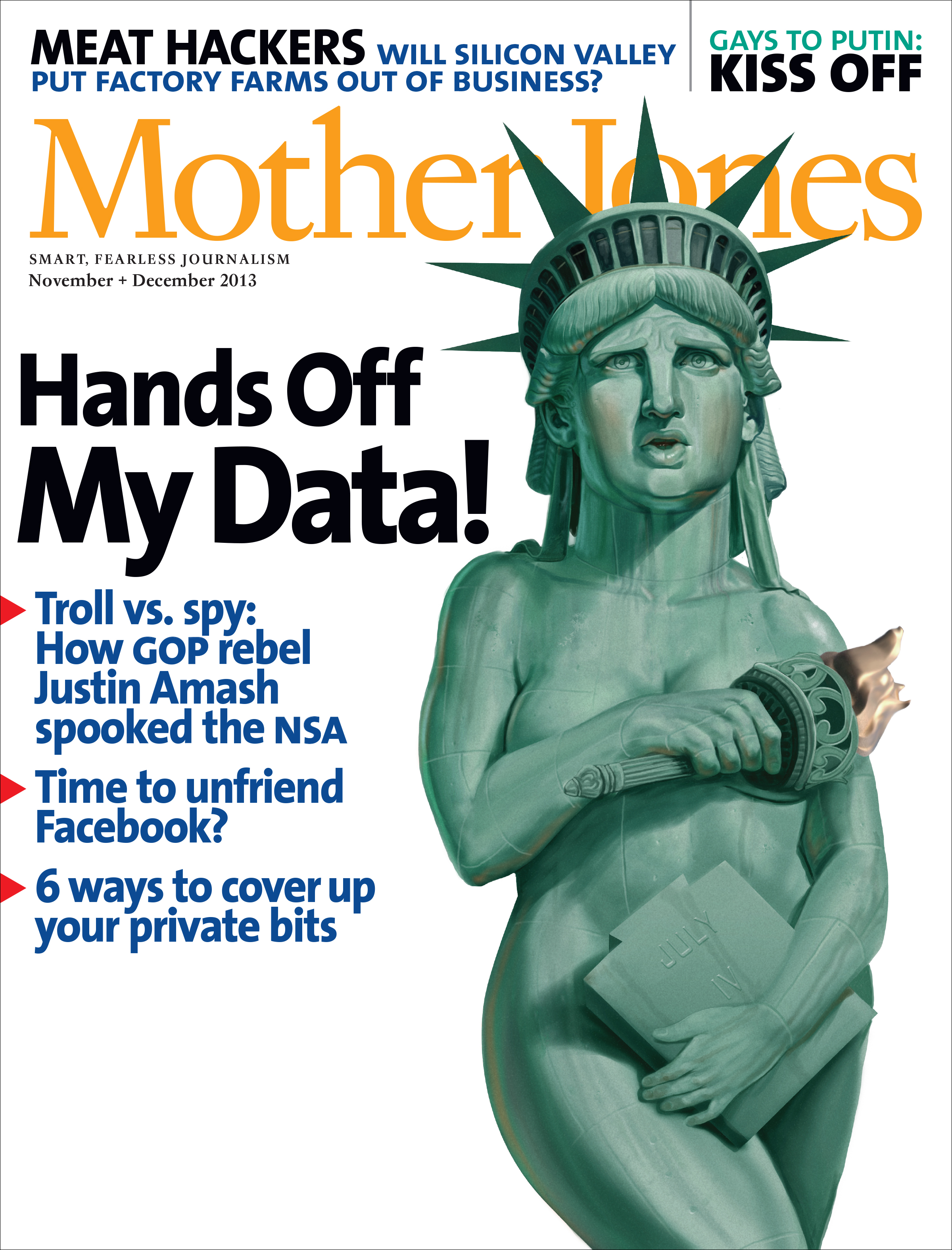 Mother Jones Magazine Cover : December + November 2013
