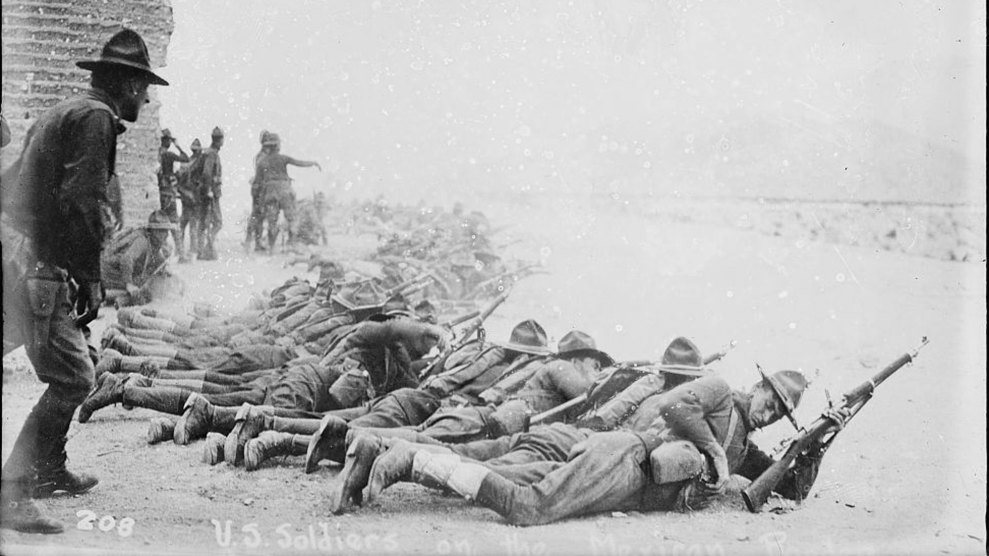 US soldiers on the Mexican border in 1915.