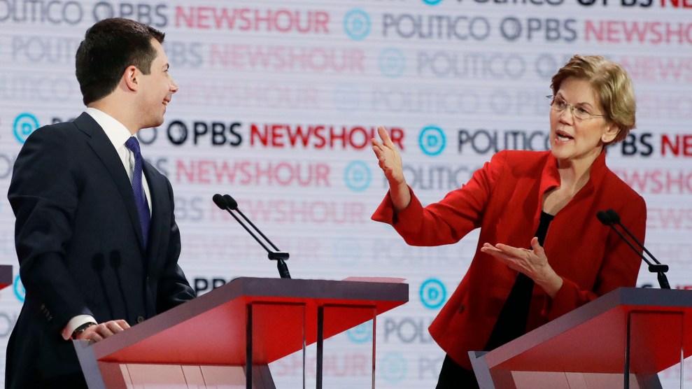 Elizabeth Warren and Pete Buttigieg