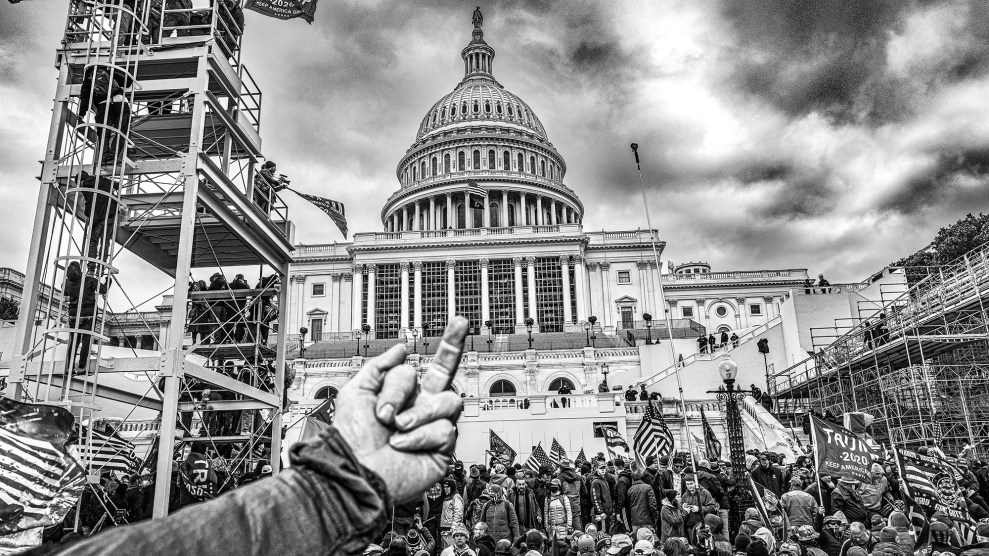 Middle finger at the US Capitol