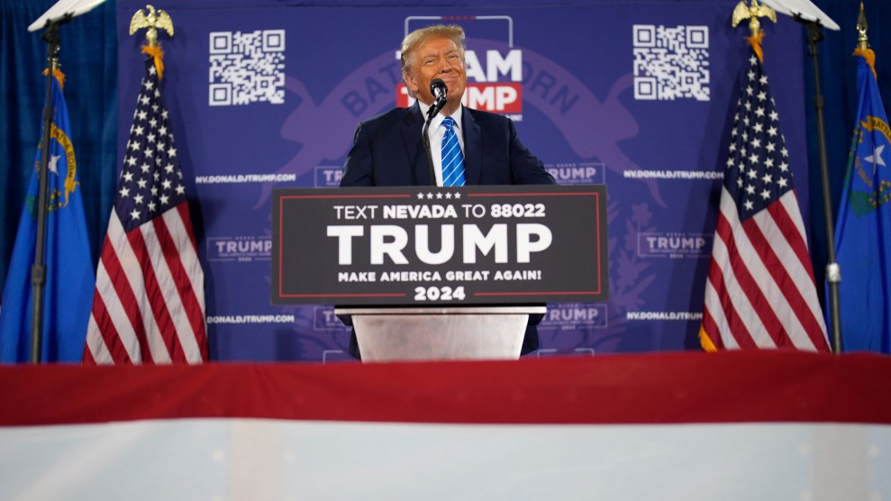 Republican presidential candidate former President Donald Trump speaks at a campaign event Saturday, Jan. 27, 2024, in Las Vegas.