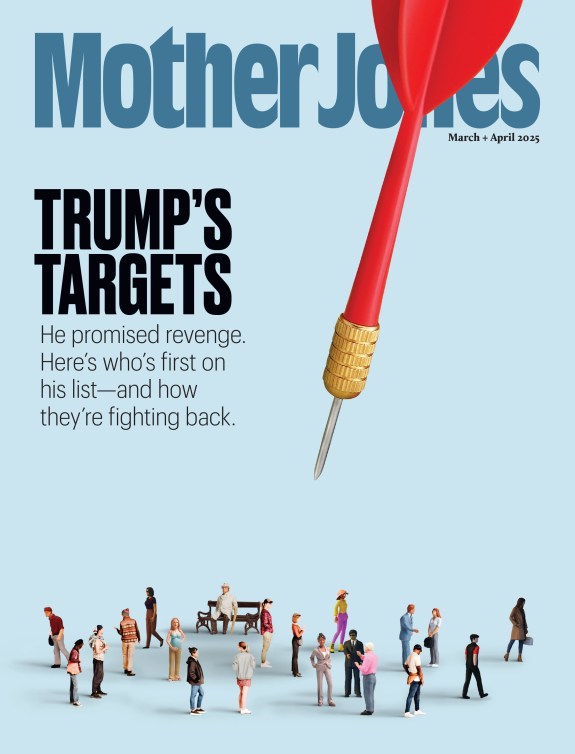 Mother Jones Magazine Cover : March + April 2025