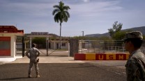 Gates that separate the Cuban side from the Guantánamo Bay US Naval Base.