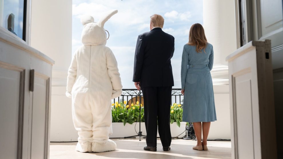 Easter Bunny, Donald Trump, Melania Trump