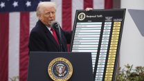 Trump holding poster at White House