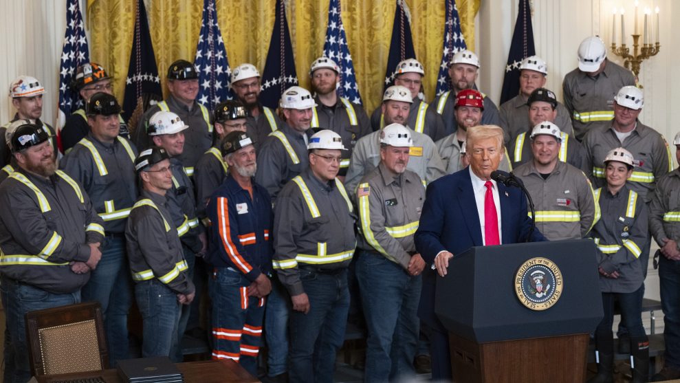 President Trump and coal miners