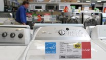 A washing machine with an energy star logo