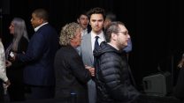 David Hogg at a DNC meeting