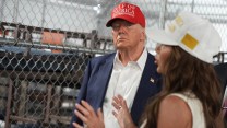 Donald Trump touring Alligator Alcatraz.