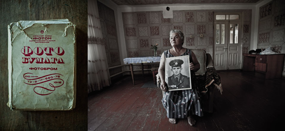 Abkhazia. Avedyan Maria Miranovna lost her son as well, left only with photos to remember him.