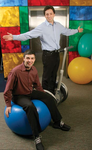 Larry Page and Sergey Brin portrait