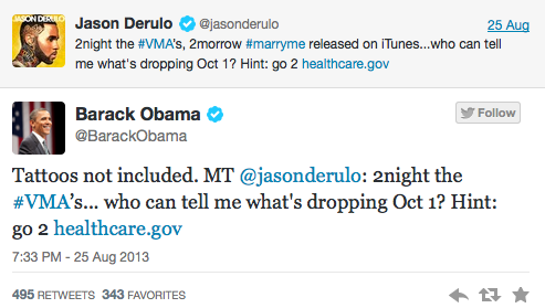 Jason Derulo Obamacare tweet