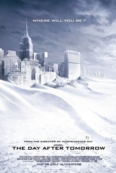 Global warming freezes the Earth in 2004's The Day After Tomorrow.