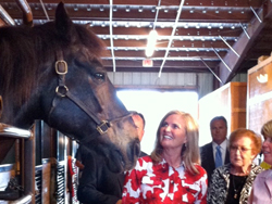 Ann Romney visits a riding-therapy center June 6 in Florida. Twitter