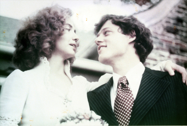 Bill and Hillary on their wedding day in Fayetteville, Arkansas, on October 11, 1975.