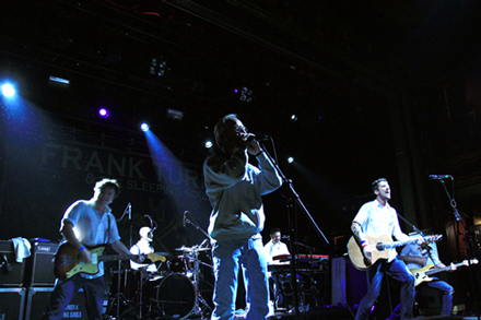 Bus driver Greg Walker debuts on the harmonica.  Tim McDonnell/Mother Jones