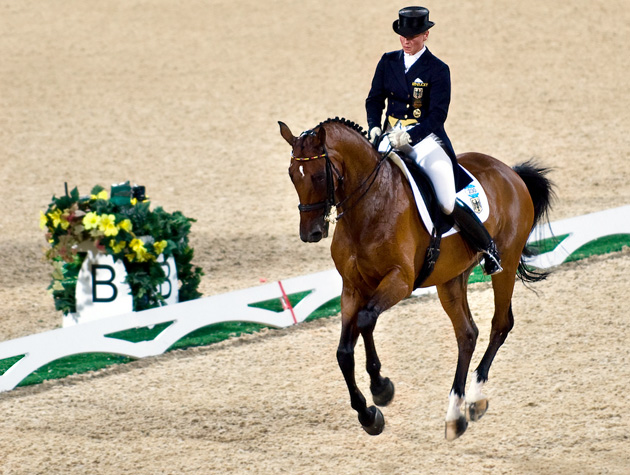 This isn't the Romneys' horse, but it is the sort of anti-gravity trick she'll have to do at the London Olympics. Flickr/cmaccubbin