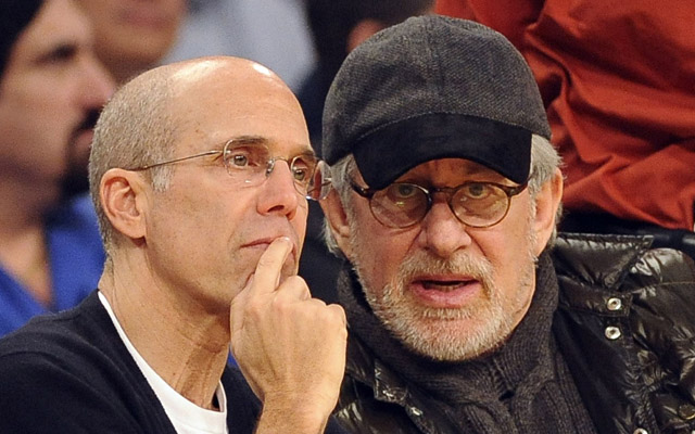 Dreamworks executive Jeff Katzenberg, left, and Steven Spielberg both gave $1 million to the pro-Obama super-PAC in September. Rose Palmisano/The Orange County Register/ZUMAPRESS.com