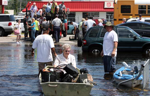 June 27, 2012 -  Port Richey, Fla. residents were evacuated from their mobile home park in the aftermath of Tropical Storm Debby. Brendan Fitterer/Tampa Bay Times/ZUMAPress