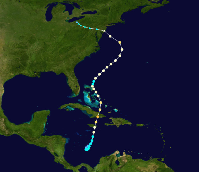 Track of Superstorm Sandy, 2012