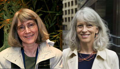 Eugenie Scott and Ann Reid, past and current directors of the National Center for Science Education.